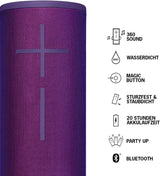 Logitech UE MEGABOOM 3 Bluetooth Lautsprecher Purple