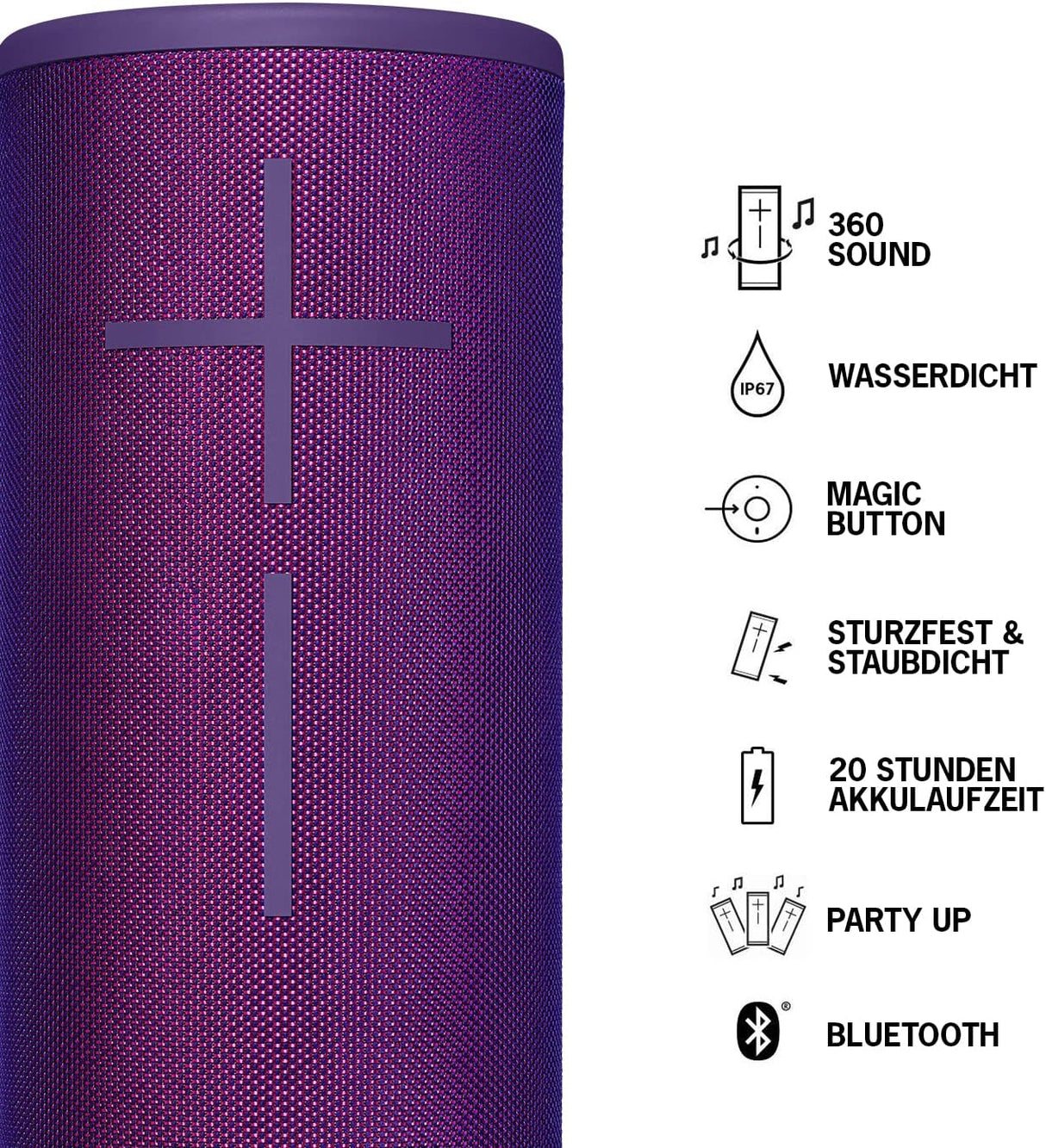 Logitech UE MEGABOOM 3 Bluetooth Lautsprecher Purple