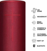 Logitech UE MEGABOOM 3 Bluetooth Lautsprecher Sunset Red