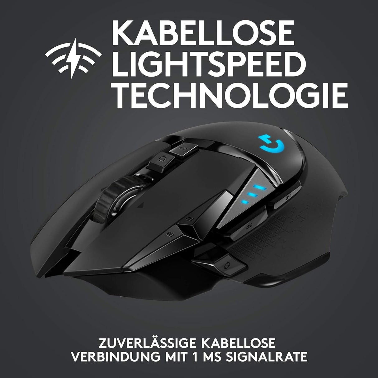Logitech Gaming Maus G502 Lightspeed kabellos schwarz