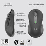 Logitech Maus Signature M650 L grau linkshänder