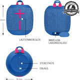 Logitech UE WONDERBOOM 3 Bluetooth Lautsprecher Performance Blue