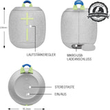 Logitech UE WONDERBOOM 3 Bluetooth Lautsprecher grau