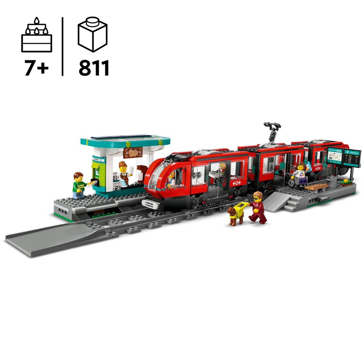 LEGO City - Straßenbahn mit Haltestelle