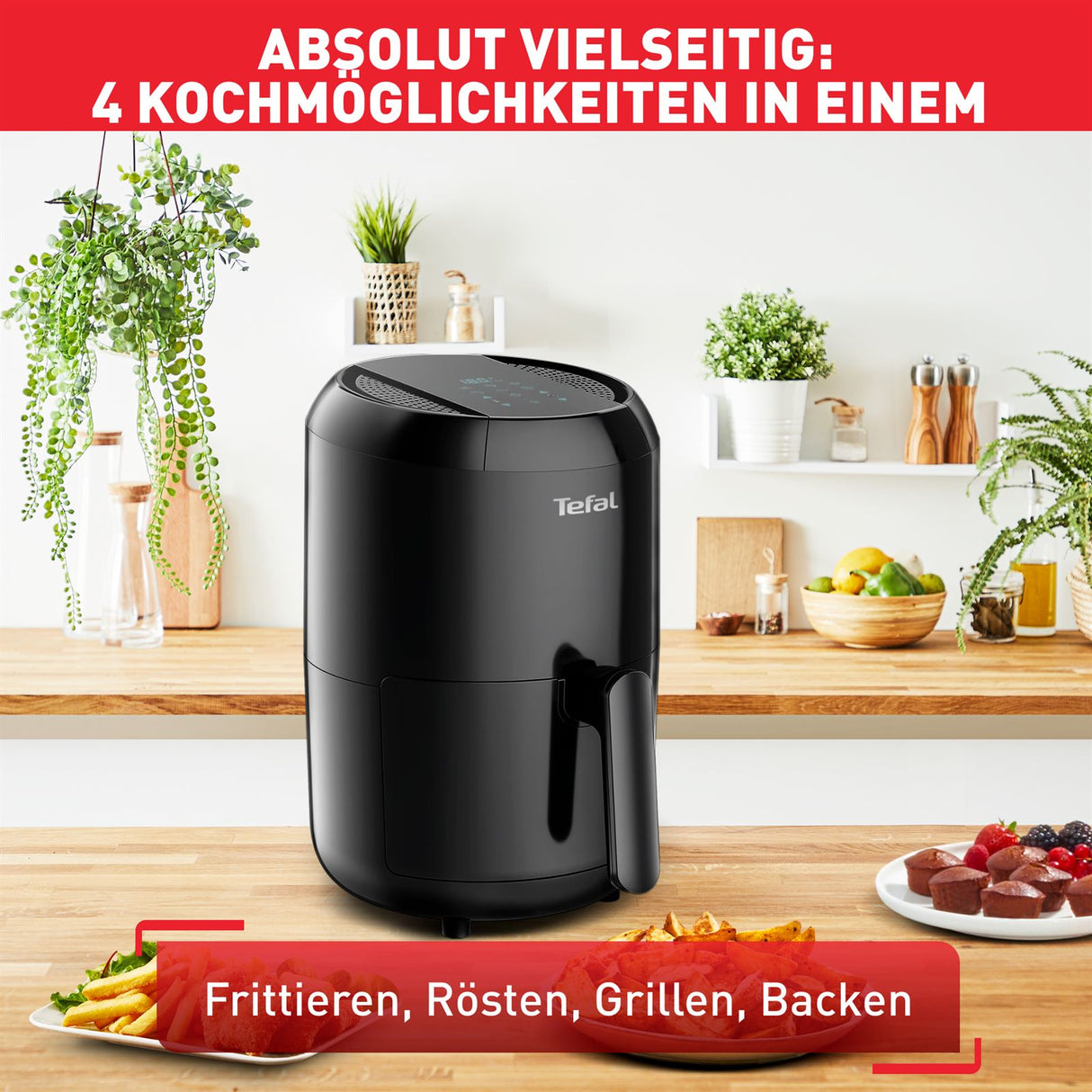Tefal Easy Fry Compact Digital Heißluftfritteuse schwarz