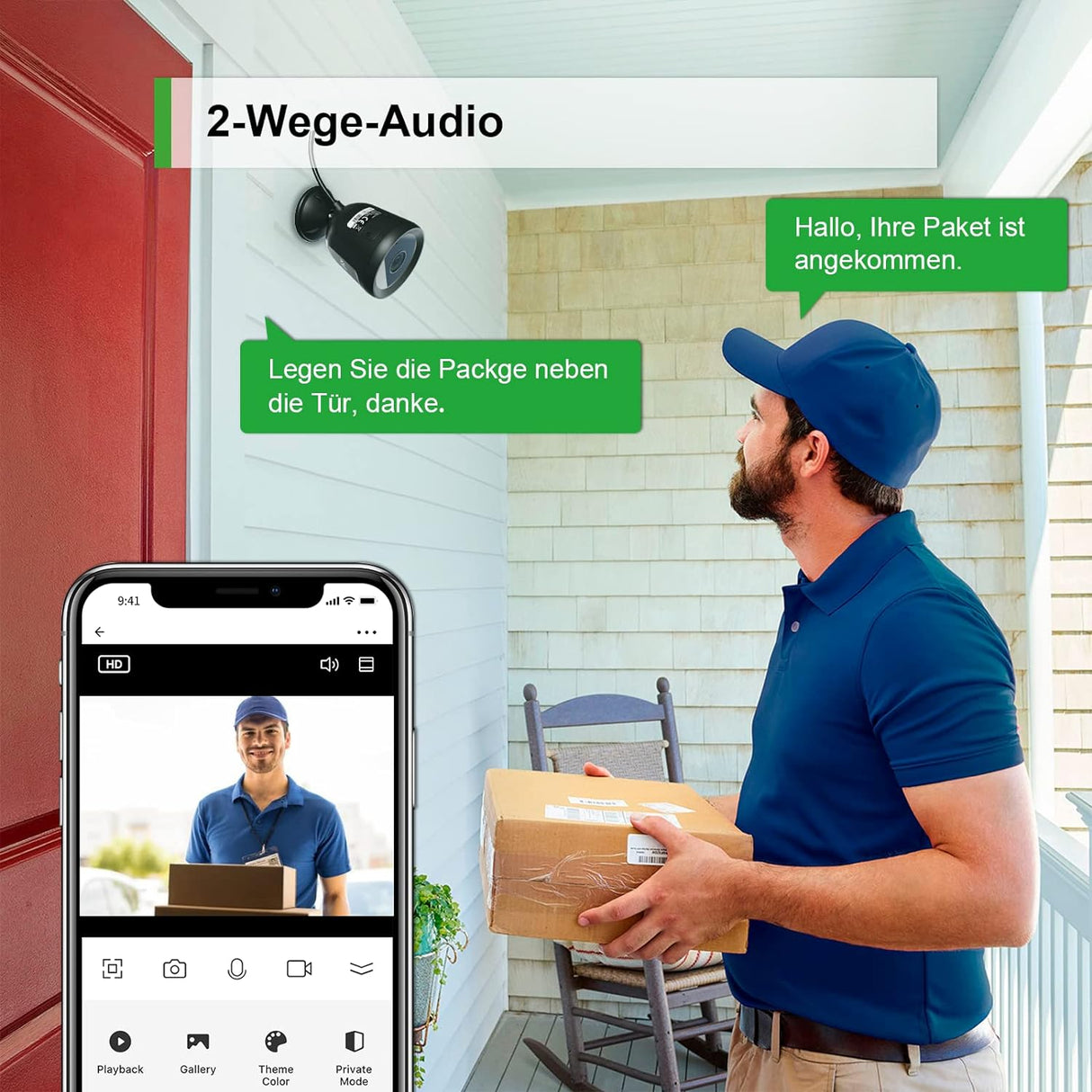 R9044 Smart Outdoor 2MP Kamera kabelgebunden WiFi und LAN