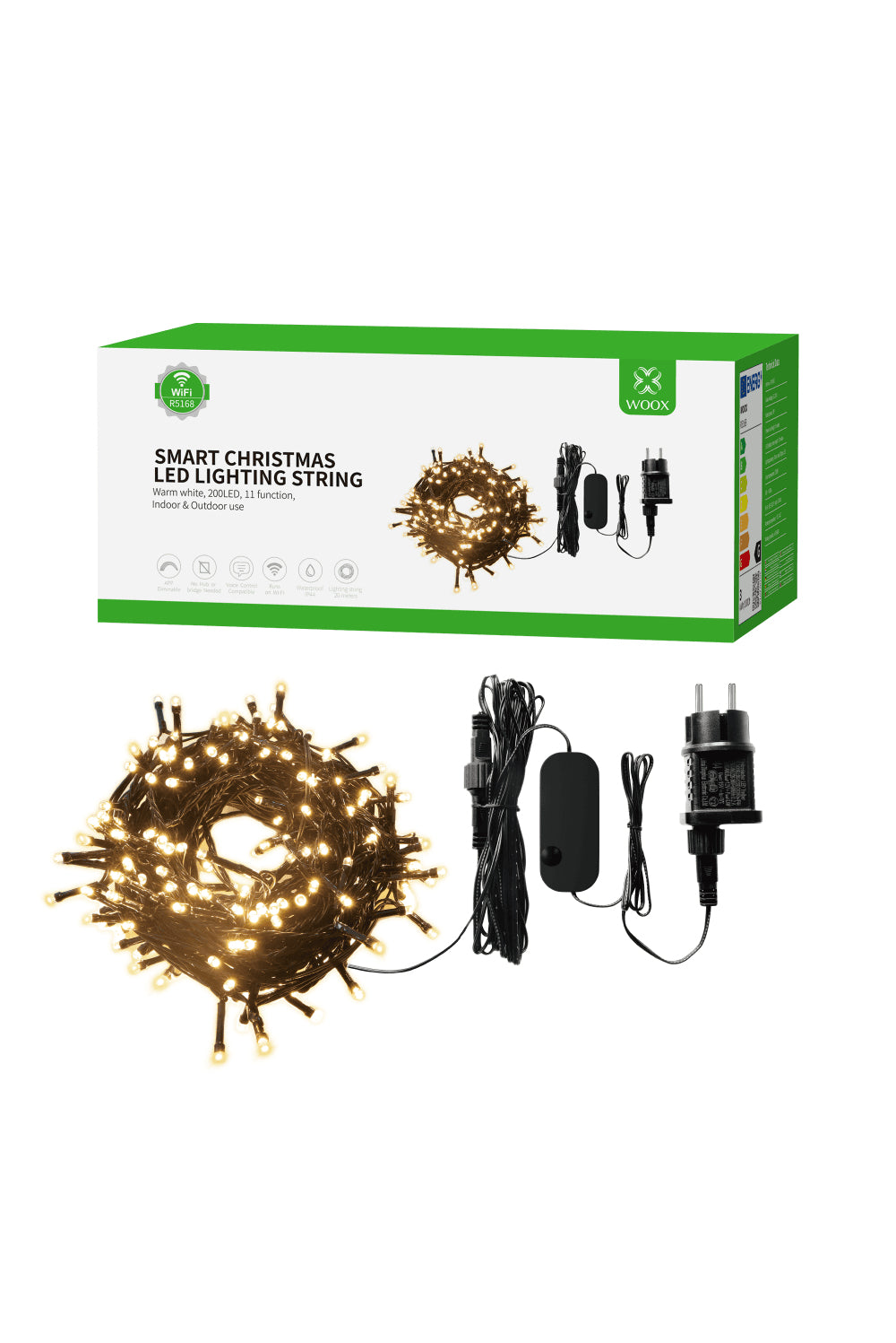 WOOX R5168 Smart Christmas LED Lighting String 20m - 230 Lumen