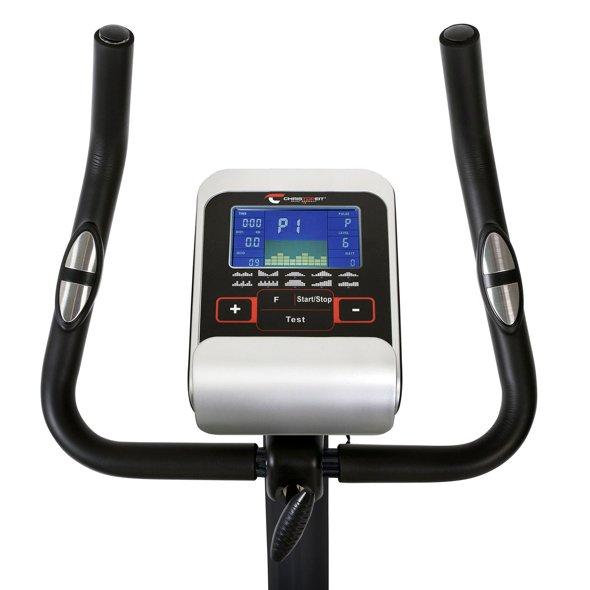 Christopeit Heimtrainer Ergometer AL 2 Black Edition, Computer beleuchtet