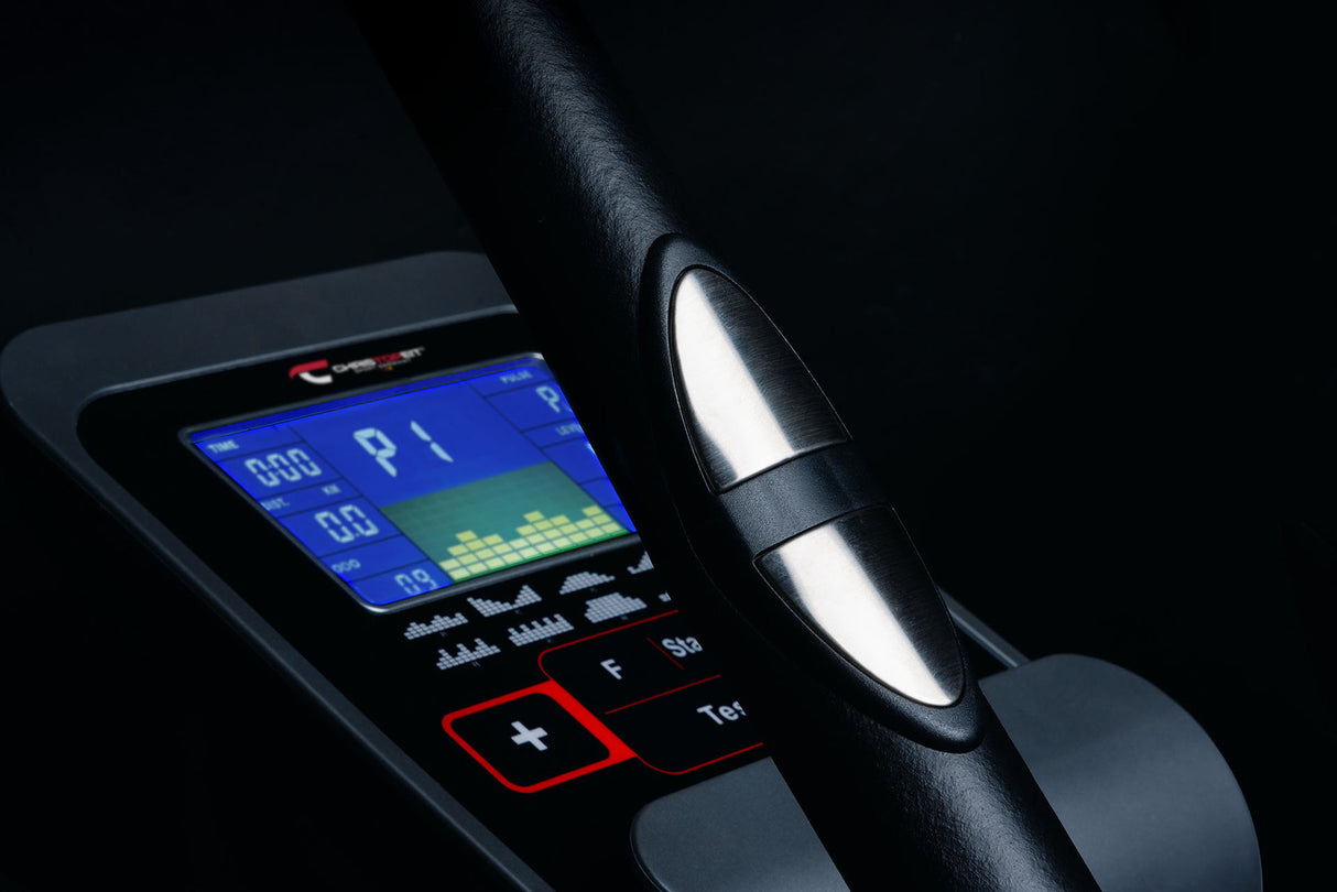 Christopeit Heimtrainer Ergometer AL 2 Black Edition, Computer beleuchtet