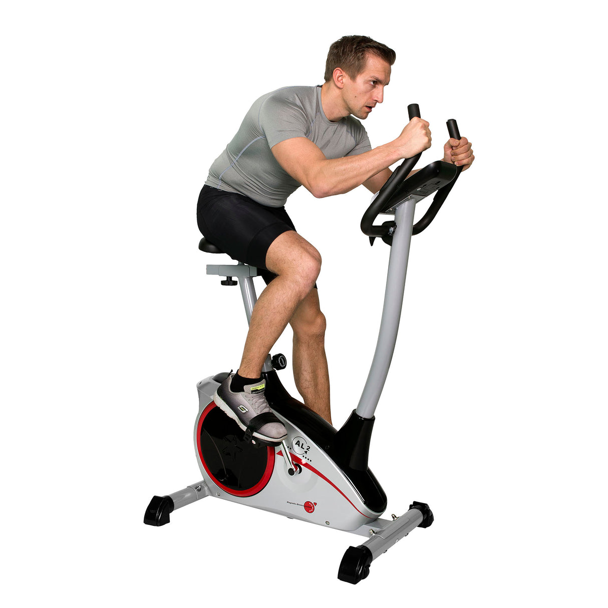 Christopeit Heimtrainer Ergometer AL 2 silber, Computer beleuchtet