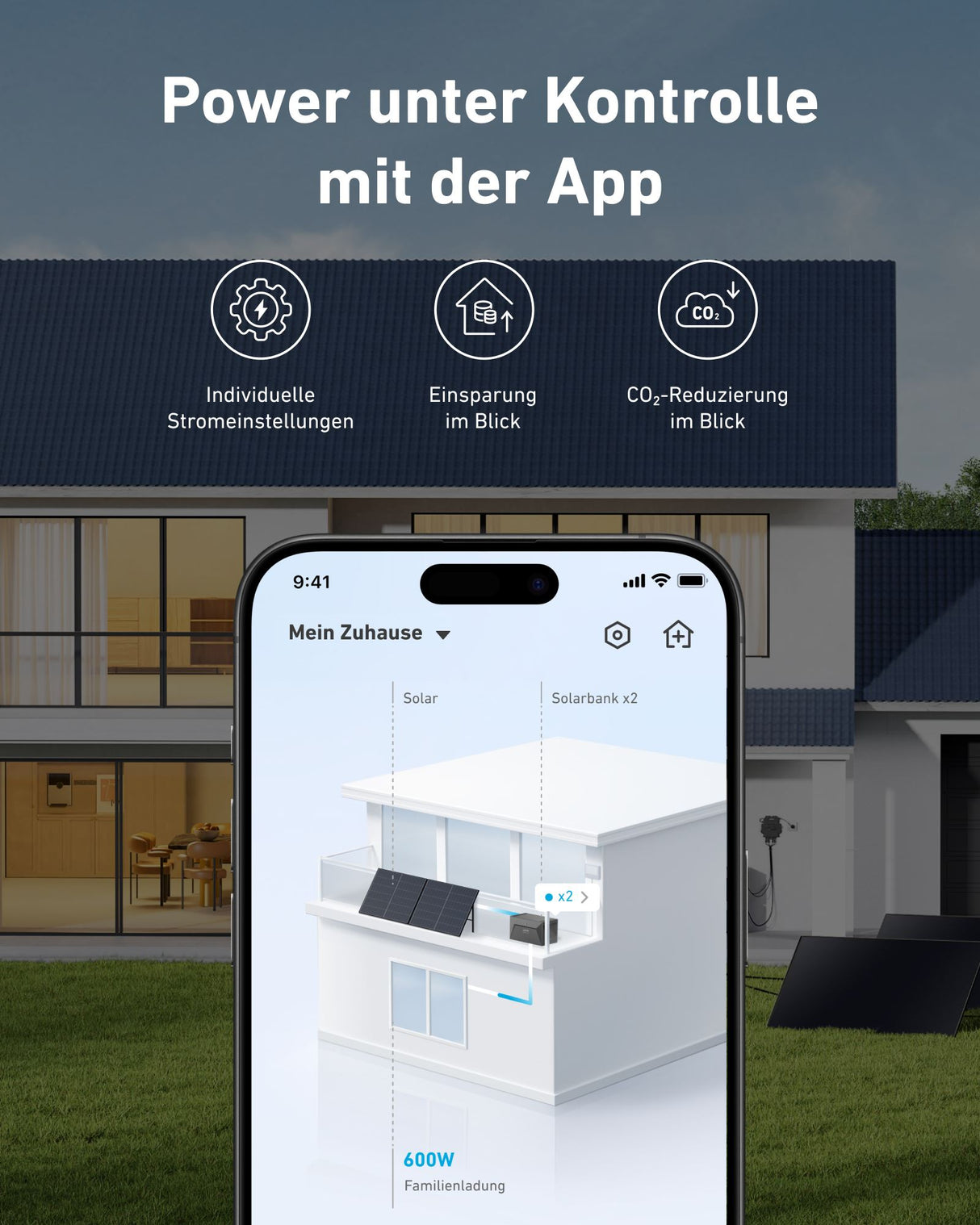 Anker Solix RS40P Balkonkraftwerk Set 1780W Solarmodule 3200Wh Speicher 6000 Ladezyklen 800W erweiterbar Plug and Play