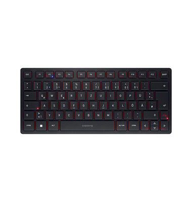 CHERRY Tastatur KW 9200 MINI - QWERTZ - Deutsch - Schwarz
