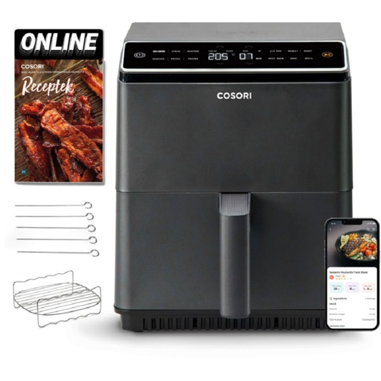 Cosori Heißluftfritteuse Dual Blaze Pro CAF-P681S-KEUR