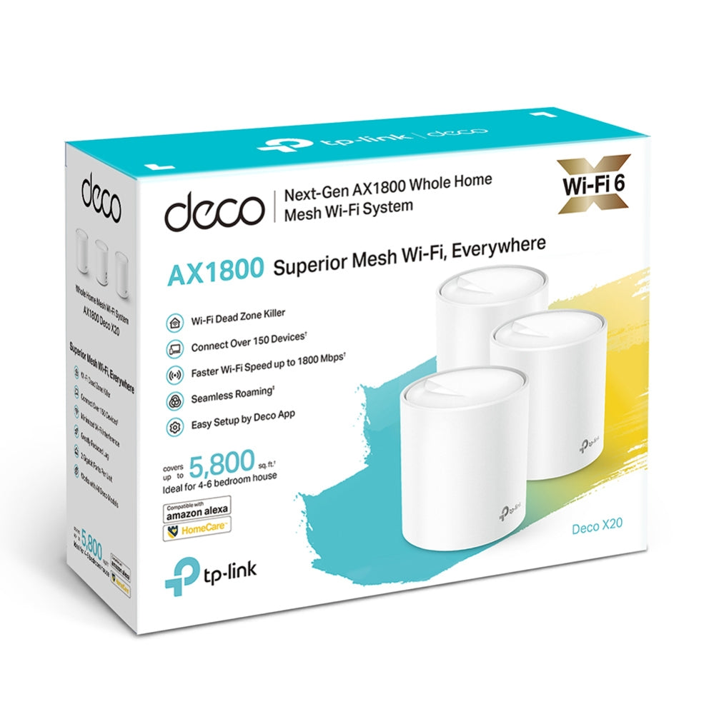 TP-Link Dualband Router DECO X20(3-PACK) Wi-Fi 6