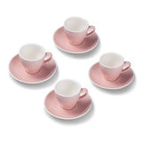 Terra Home 4er Espressotassen-Set, Rosa glossy