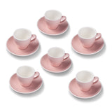 Terra Home 6er Espressotassen-Set, Rosa glossy
