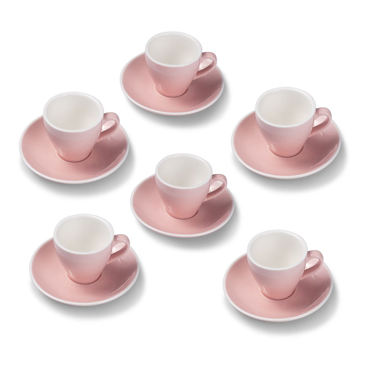 Terra Home 6er Espressotassen-Set, Rosa glossy