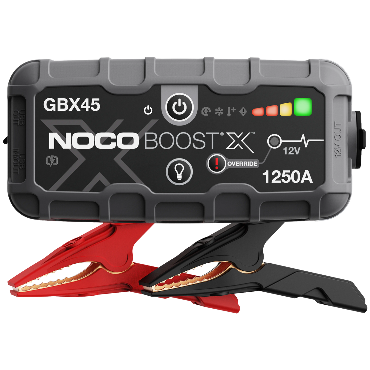 NOCO BOOST X GBX45 12V Starthilfe mit 1250 A und roten sowie schwarzen Batterieklemmen