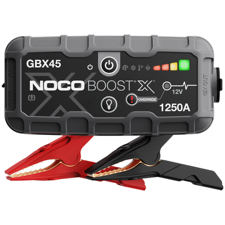 NOCO BOOST X GBX45 12V Starthilfe mit 1250 A und roten sowie schwarzen Batterieklemmen