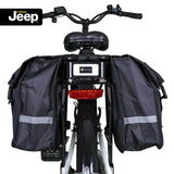 Jeep E-Bikes doppelte Gepäckträger-Tasche schwarz