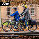Jeep E-Bikes doppelte Gepäckträger-Tasche schwarz