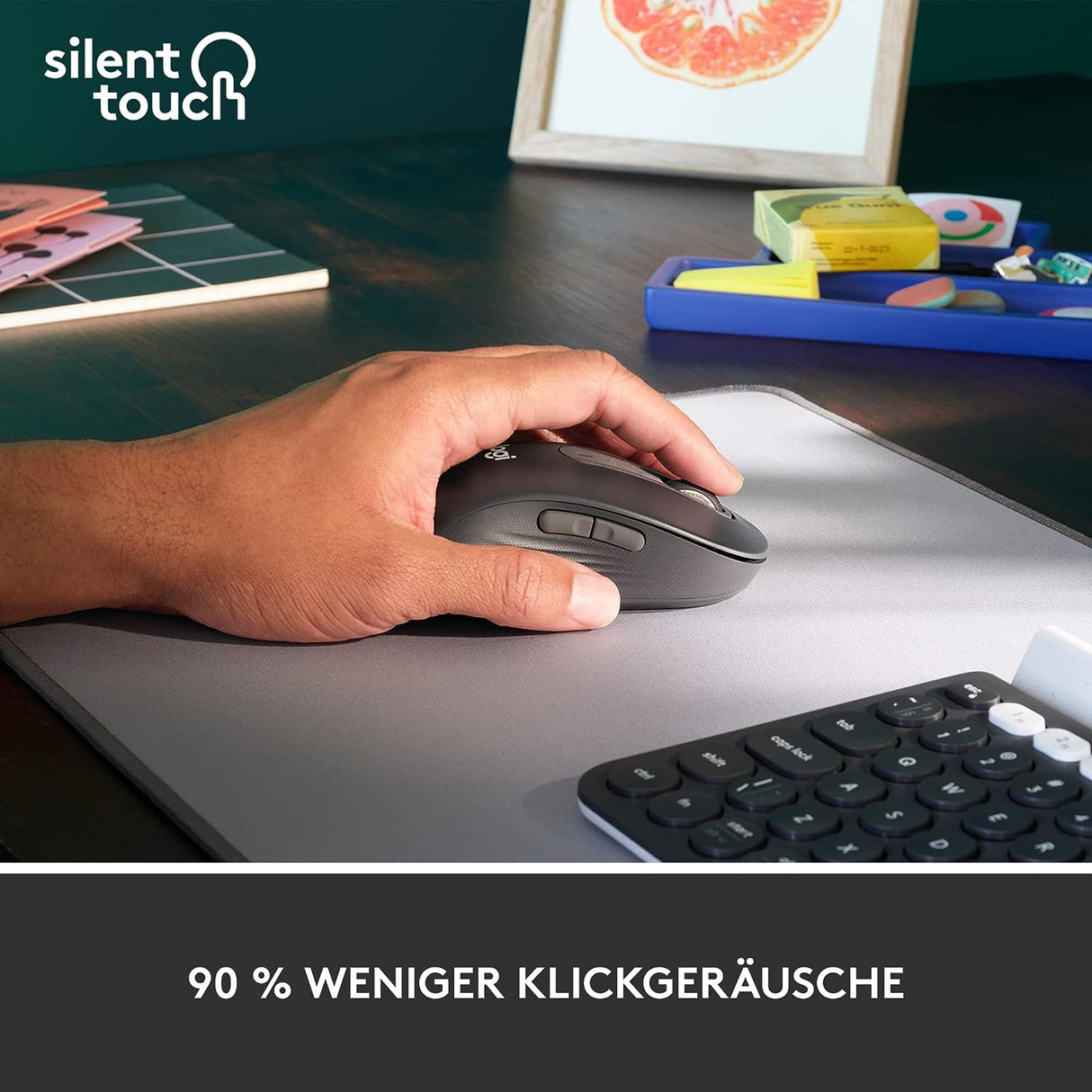 Logitech Maus Signature M650 L grau linkshänder