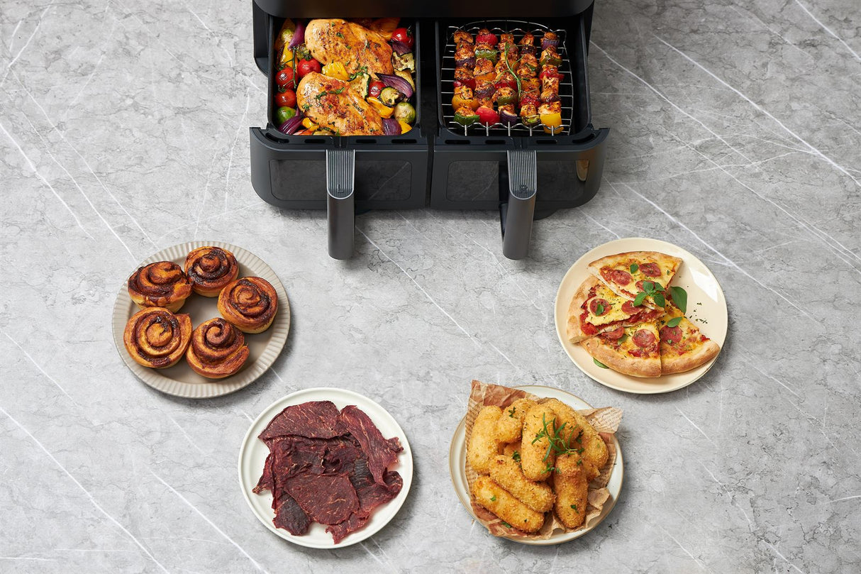 Cosori Heißluftfritteuse 8,5 Liter Dual Basket schwarz