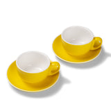 Terra Home 2er Milchkaffeetassen-Set, Gelb matt