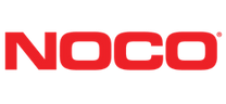 NOCO Logo in roter Schrift auf transparentem Hintergrund