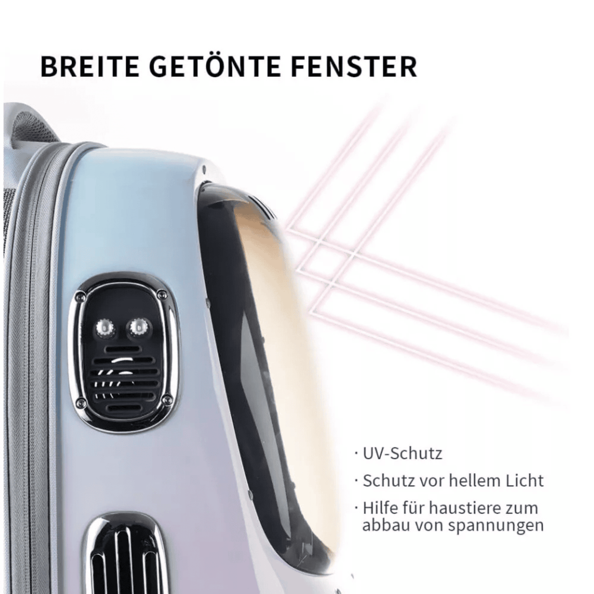 PETKIT Breezy2 Katzenrucksack Transporttasche mit Lüfter Blau/Pink