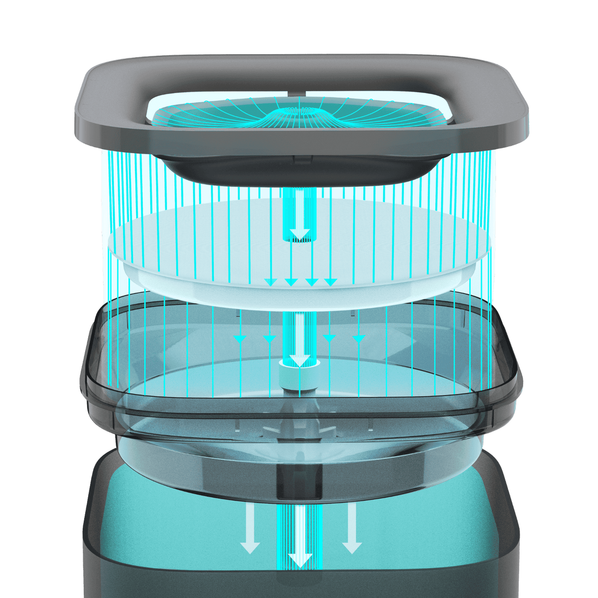 PETKIT Eversweet Solo SE Katzenbrunnen leise, Trinkbrunnen Grau