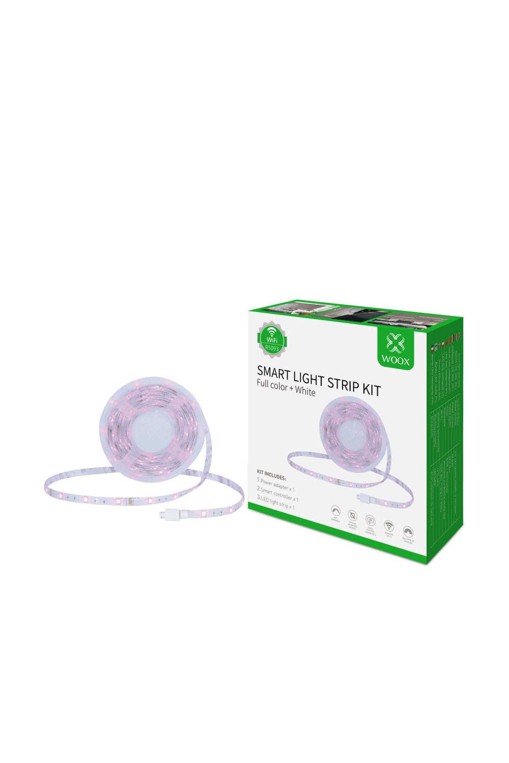 WOOX R5093 Smart LED Strip 5 meter + Adapter RGB-W