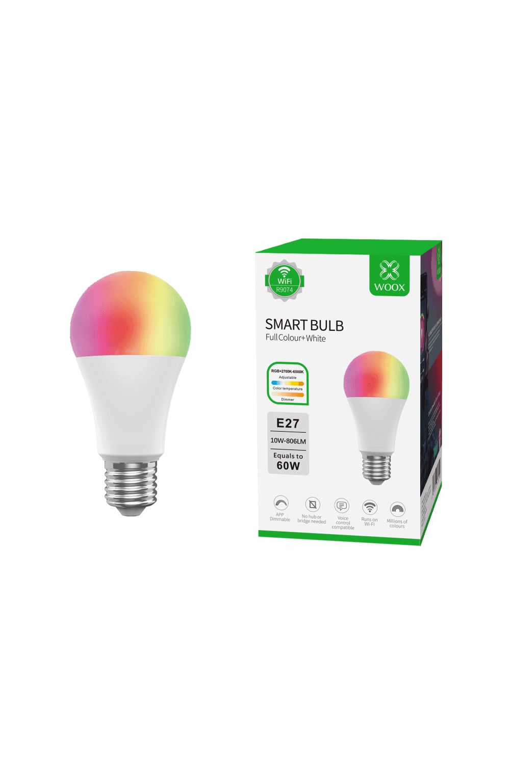 WOOX R9074 Smart Bulb E27 RGB+CCT R9074