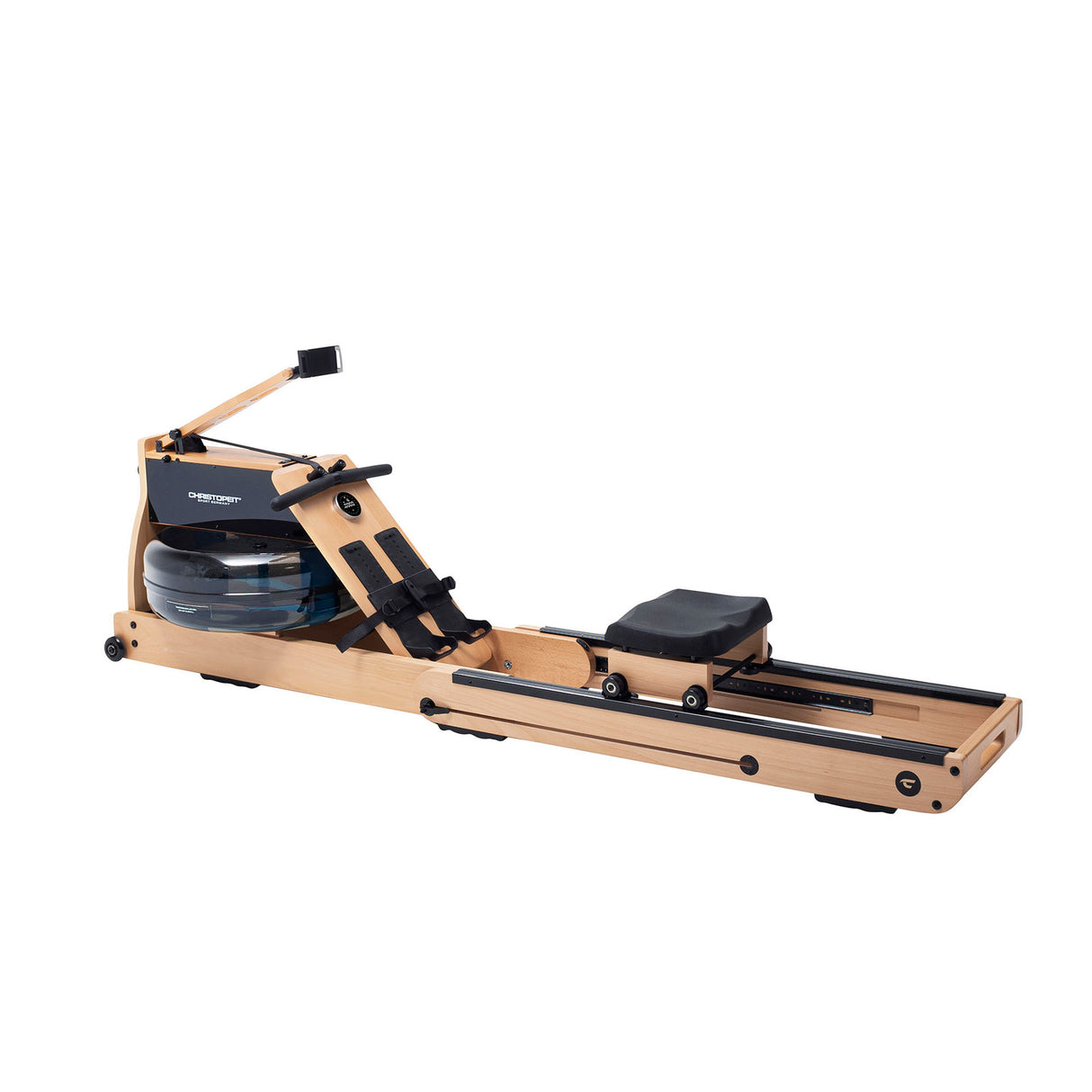 Christopeit Holz Wasser Rudergerät WP 5000 mit Kinomap App & Empfänger